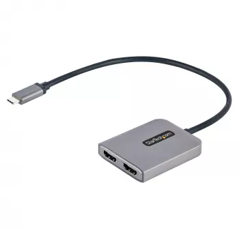 StarTech.com USB-C naar dual HDMI MST HUB - dual HDMI 4K 60Hz - USB Type-C multi-monitor adapter voor laptop met 30cm kabel - DP 1.4 Multi-Stream Transport hub - USB-C naar HDMI splitter