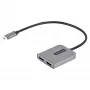 StarTech.com USB-C naar dual HDMI MST HUB - dual HDMI 4K 60Hz - USB Type-C multi-monitor adapter voor laptop met 30cm kabel - DP 1.4 Multi-Stream Transport hub - USB-C naar HDMI splitter