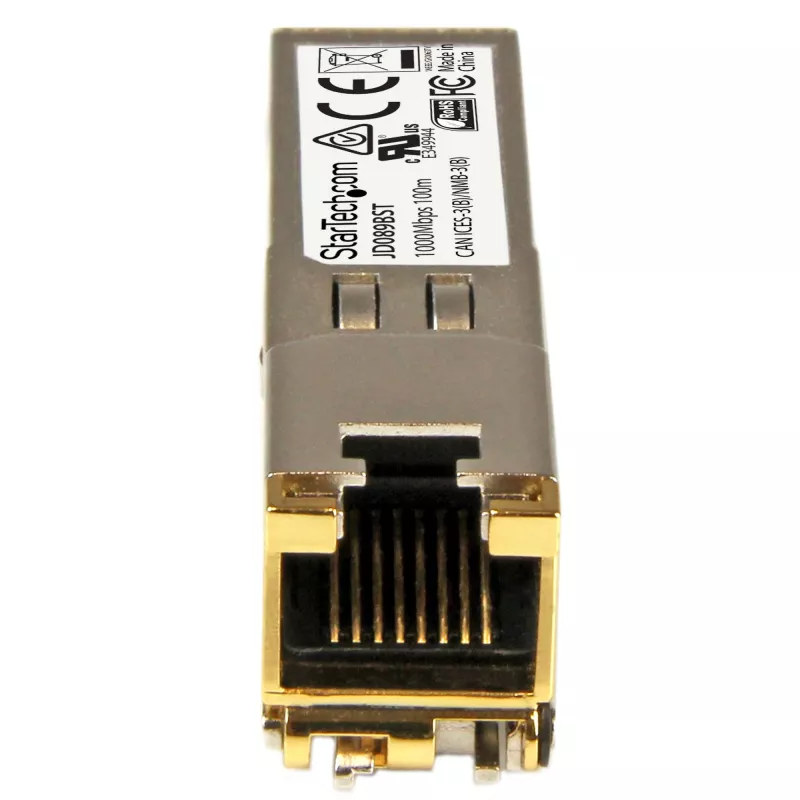 StarTech.com JD089BST met HP JD089B compatibele SFP-transceivermodule, 10/100/1000BASE-TX, 1000BASE-T, RJ45 koper, Gigabit Ethernet, 100 m