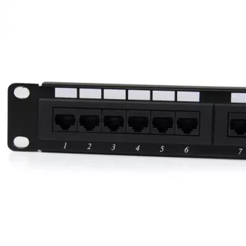 StarTech.com 24-poorts 1U rackmount Cat 6 110 patchpanel, RJ-45, rackmontage, 1U, zwart, RoHS, CE, ETL, UL