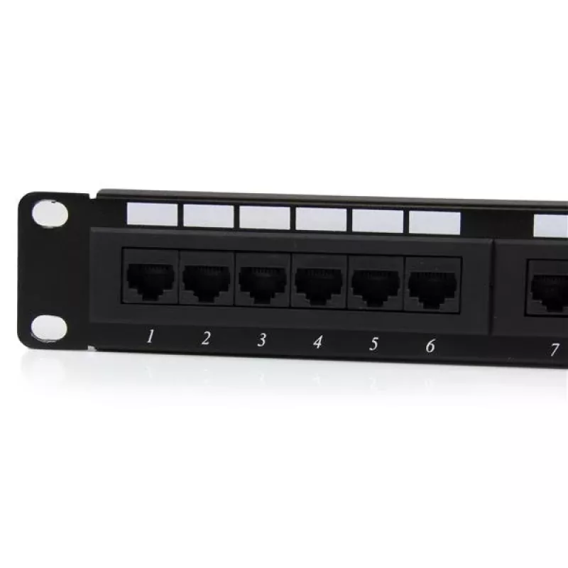 StarTech.com 24-poorts 1U rackmount Cat 6 110 patchpanel, RJ-45, rackmontage, 1U, zwart, RoHS, CE, ETL, UL