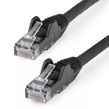 StarTech.com 15m CAT6 ethernetkabel – LSZH (Low Smoke Zero Halogen) – 10 Gigabit 250MHz 100W PoE RJ45 10GbE UTP netwerk-patchkabel rastnasenschutz met trekontlasting – zwart, CAT 6, ETL-getest, 24AWG