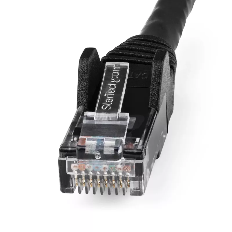 StarTech.com 15m CAT6 ethernetkabel – LSZH (Low Smoke Zero Halogen) – 10 Gigabit 250MHz 100W PoE RJ45 10GbE UTP netwerk-patchkabel rastnasenschutz met trekontlasting – zwart, CAT 6, ETL-getest, 24AWG