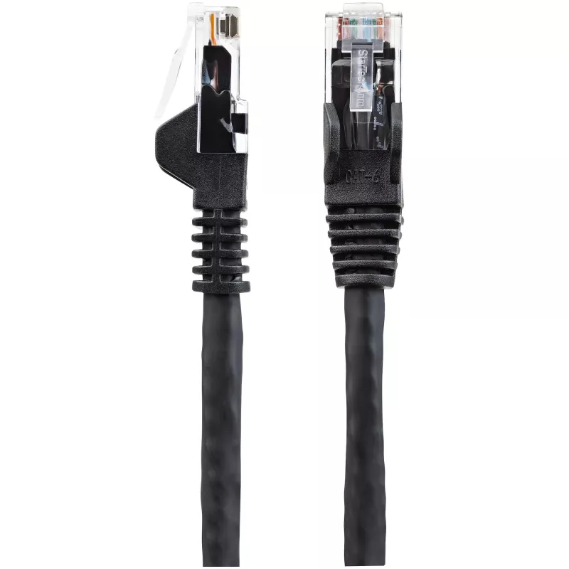 StarTech.com 15m CAT6 ethernetkabel – LSZH (Low Smoke Zero Halogen) – 10 Gigabit 250MHz 100W PoE RJ45 10GbE UTP netwerk-patchkabel rastnasenschutz met trekontlasting – zwart, CAT 6, ETL-getest, 24AWG
