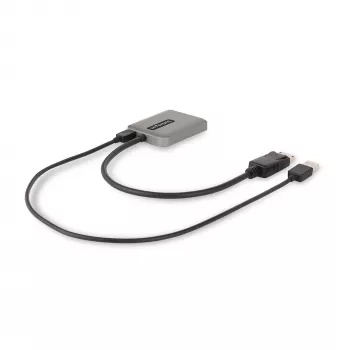 StarTech.com 2-poorts DisplayPort MST-hub, dual 4K 60Hz, DP naar 2x DisplayPort monitoradapter, DP 1.4 multi-monitor videoadapter, 30 cm geïntegreerde kabel, USB-gevoed, alleen Windows
