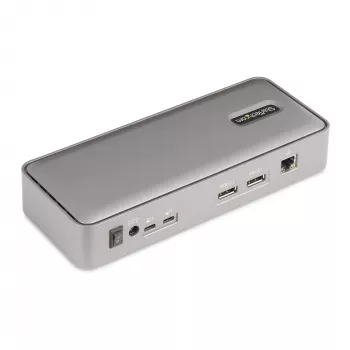 StarTech.com dual-laptop USB-C KVM-dockingstation, dual-monitor 4K 60Hz DisplayPort-dock, 5-poorts USB-hub, GbE, 90W/45W Power Delivery naar twee laptops, Windows/Mac, 2-host KVM-dock - TAA