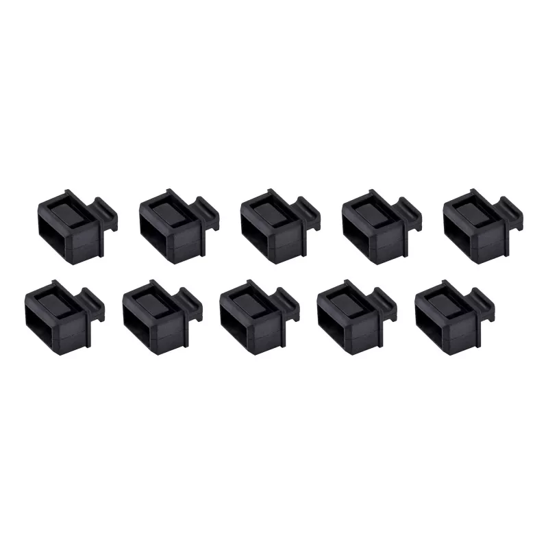 StarTech.com SFP-stofkappen – 10-pack, SFP, rubber, zwart, netwerkswitch, 14,6 mm, 10,1 mm