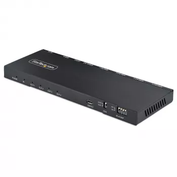 StarTech.com 4-poorts HDMI-splitter, 4K 60Hz HDMI 2.0 video, 4K HDMI-splitter met ingebouwde scaler, HDMI-splitter 1 in 4 out, 3,5 mm/optische audioaansluiting, HDMI display-/uitgangssplitter