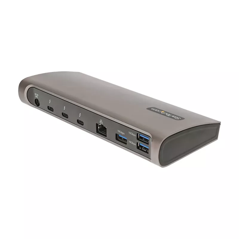 StarTech.com Thunderbolt 4 dock, 96W Power Delivery, single 8K/dual monitor 4K 60Hz, 3xTB4/USB4 aansluitingen, 4xUSB-A, SD, GbE, Thunderbolt 4 dockingstation voor Windows of TB3 MacBook, 0,8m kabel