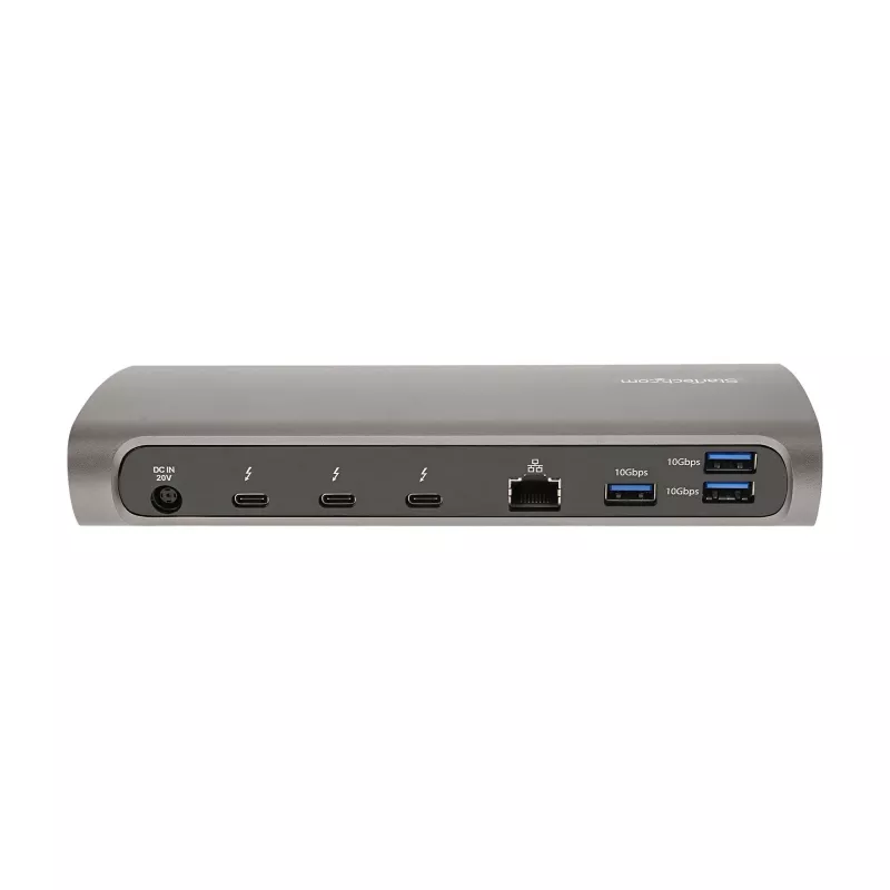 StarTech.com Thunderbolt 4 dock, 96W Power Delivery, single 8K/dual monitor 4K 60Hz, 3xTB4/USB4 aansluitingen, 4xUSB-A, SD, GbE, Thunderbolt 4 dockingstation voor Windows of TB3 MacBook, 0,8m kabel