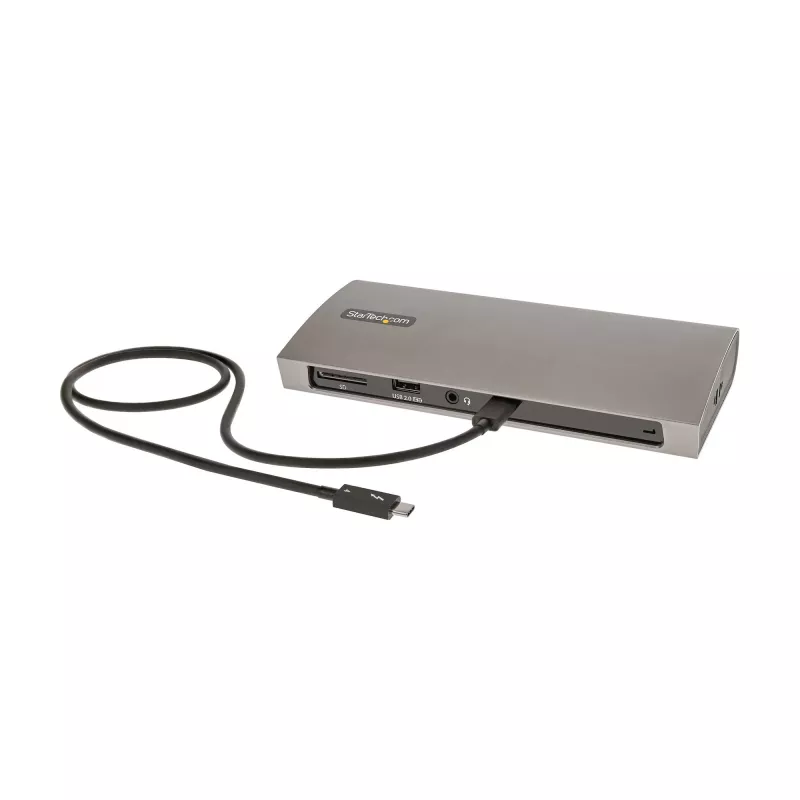 StarTech.com Thunderbolt 4 dock, 96W Power Delivery, single 8K/dual monitor 4K 60Hz, 3xTB4/USB4 aansluitingen, 4xUSB-A, SD, GbE, Thunderbolt 4 dockingstation voor Windows of TB3 MacBook, 0,8m kabel