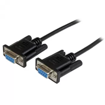 StarTech.com 2m zwarte DB9 RS232 seriële nullmodem-kabel F/F