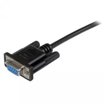 StarTech.com 2m zwarte DB9 RS232 seriële nullmodem-kabel F/F