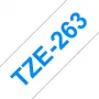 Etikettenlint Brother TZe263 36 mm blauw op wit
