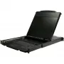 StarTech.com RKCOND17HD 1U rackmontage KVM-console met dubbele rails, 17,3" (43,9 cm) LCD 1920 x 1080, enkele poort DVI/VGA, US QWERTY-toetsenbord, USB, kabels inbegrepen, 44230 MTBF, zwart