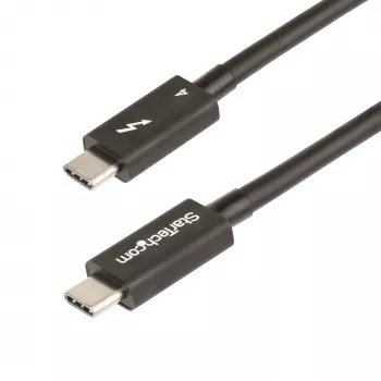 StarTech.com 0,5 m Thunderbolt 4-kabel – 40 Gbit/s – 100W PD – 4K/8K video – Intel-gecertificeerde Thunderbolt-kabel – compatibel met USB 4/Thunderbolt 3/USB 3.2/USB Type-C/DisplayPort