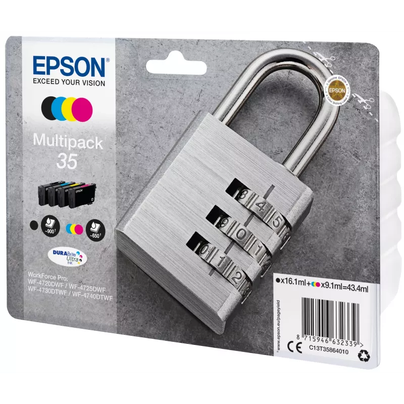 Epson Padlock multiverpakking 4-kleuren 35 DURABrite Ultra Ink