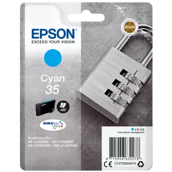 Epson Padlock enkele verpakking cyaan 35 DURABrite Ultra inkt