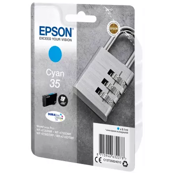Epson Padlock enkele verpakking cyaan 35 DURABrite Ultra inkt
