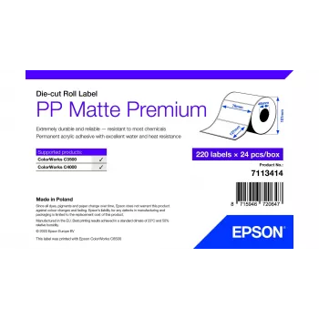 Zelfklevend printeretiket Epson 7113414 wit 7,6x12,7 cm