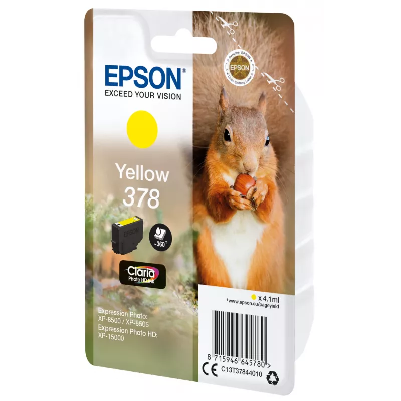 Patroon Epson 378 geel 360 pagina's inkt C13T37844010