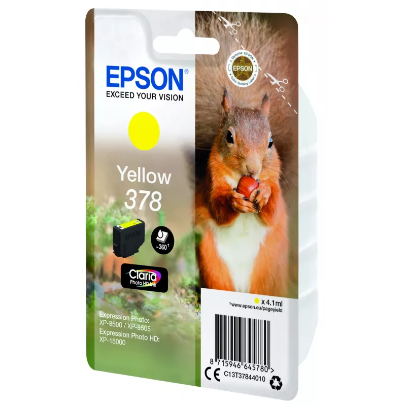 Patroon Epson 378 geel 360 pagina's inkt C13T37844010