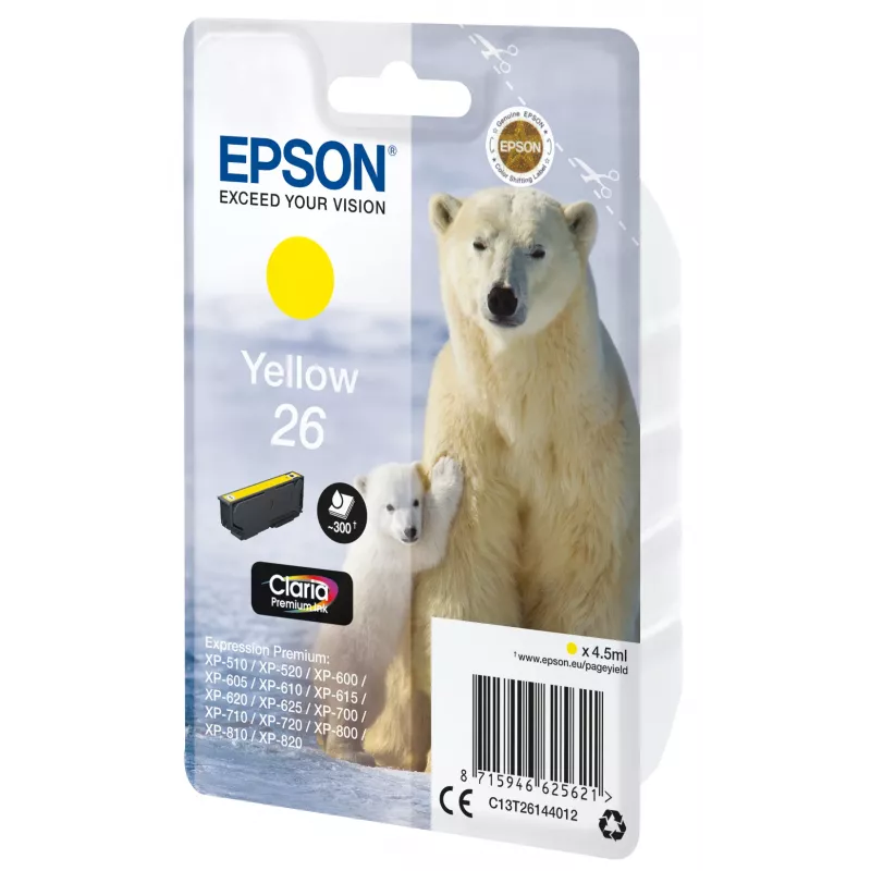 Epson ijsbeer singlepack geel 26 Claria Premium-inkt