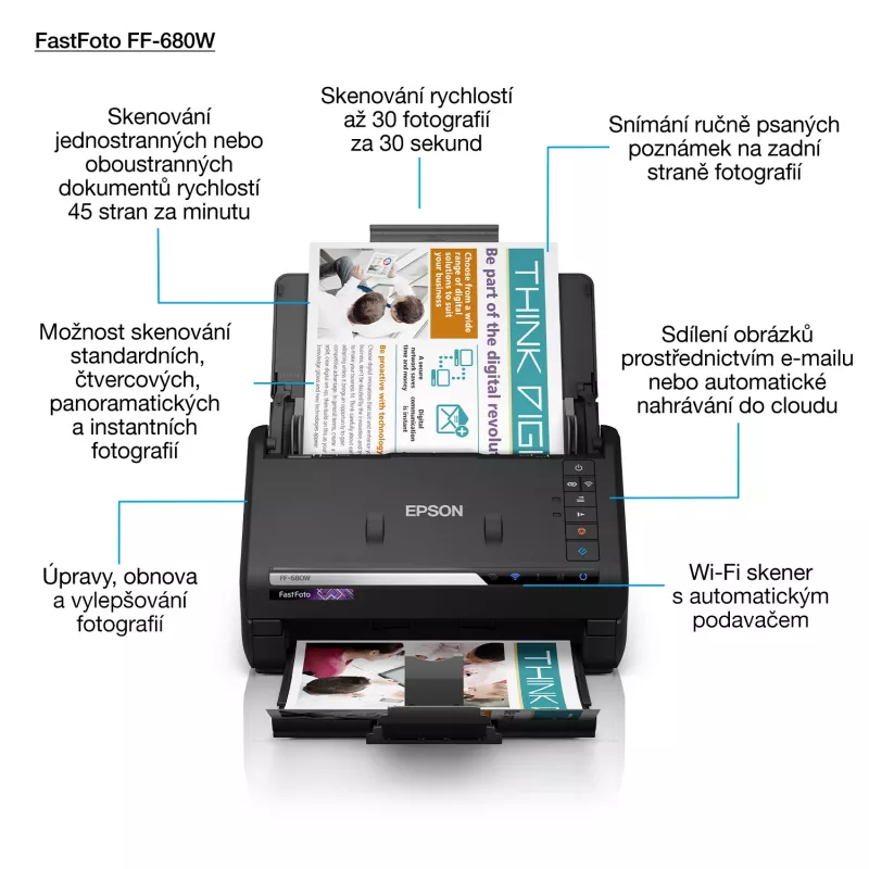 Epson FastFoto FF-680W documentinvoerscanner 600 x 600 DPI A4 zwart