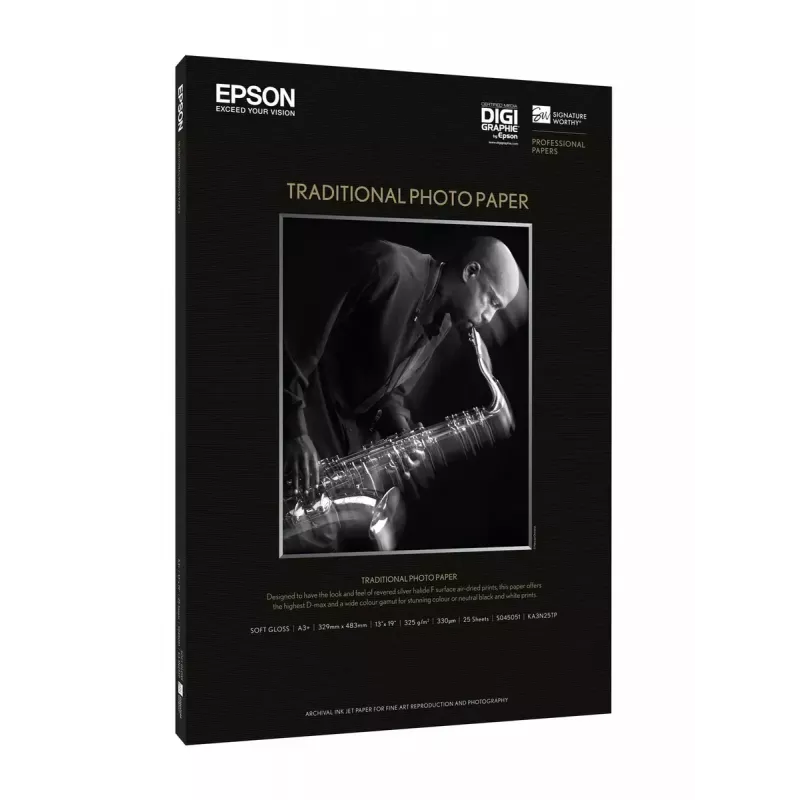 Epson Traditional Photo Paper, DIN A3+, 330 g/m², 25 vel