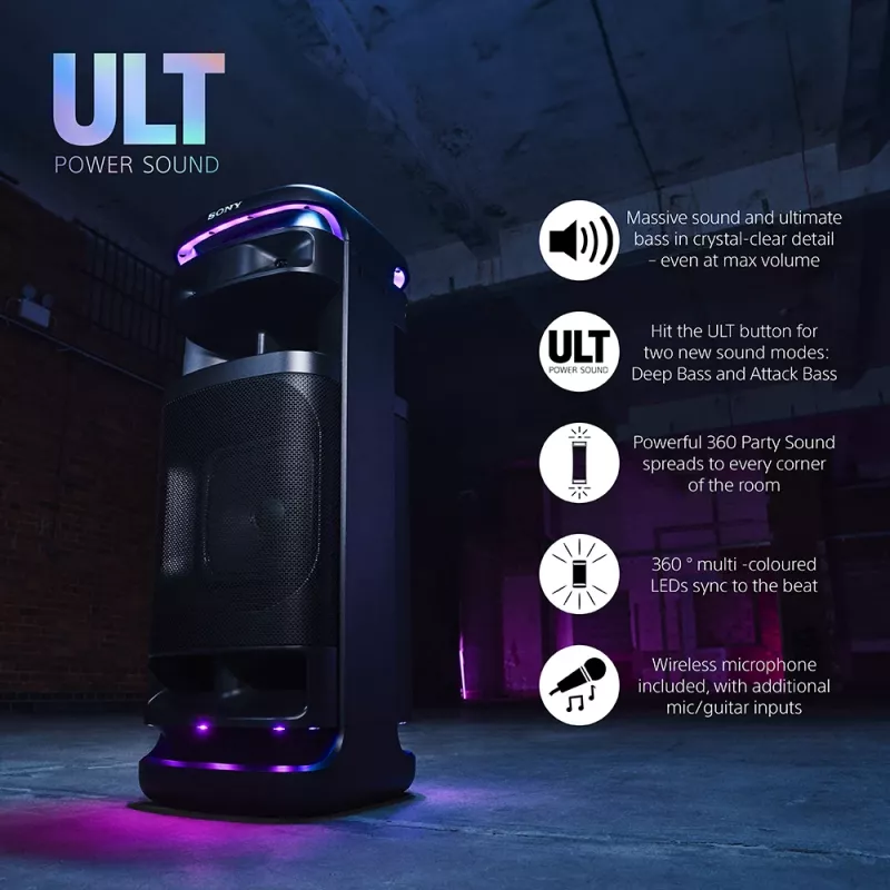 Luidspreker Sony SRS-ULT1000 ULT TOWER 10 — 139 W, Bluetooth, draagbaar, zwart