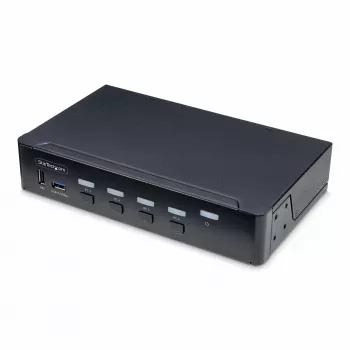 StarTech.com 4-poorts DisplayPort KVM-switch, enkele 4K 60Hz monitor, 6x USB-aansluitingen, toets- & hotkey-omschakeling, DisplayPort 1.2, besturingssysteemonafhankelijk, TAA-conform