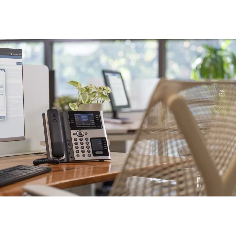 IP-telefoon POLY Edge E400 8 lijnen bedrade hoorn zwart