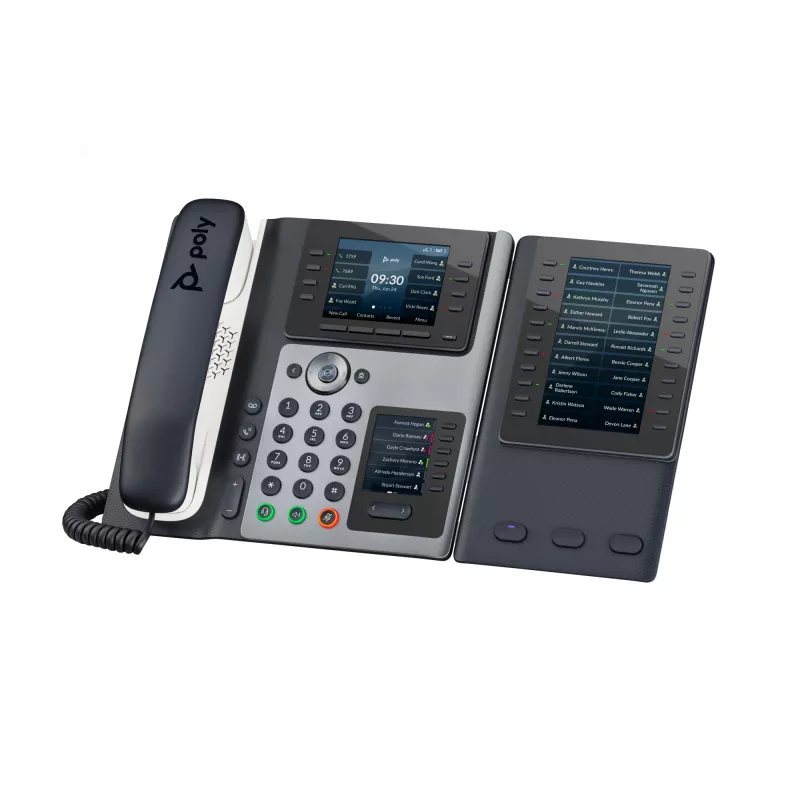 IP-telefoon POLY Edge E400 8 lijnen bedrade hoorn zwart