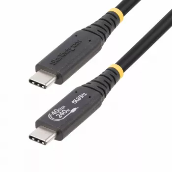 StarTech.com 50cm (1.6ft) USB4-kabel, USB-IF-gecertificeerde USB-C-kabel, 40Gbps, 240W Power Delivery PD 3.1 EPR, 8K 60Hz, USB Type-C datatransmissiekabel, compatibel met Thunderbolt/USB 3.2-aansluitingen