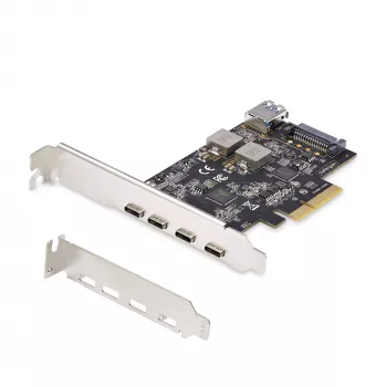 StarTech.com 5-poorts USB PCIe-kaart, USB 3.2 10 Gbit/s, PCI Express-kaart met 4x USB-C-aansluitingen, 1x interne USB-A-aansluiting, USB PCIe-controllerkaart, Windows/macOS/Linux
