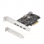 StarTech.com 5-poorts USB PCIe-kaart, USB 3.2 10 Gbit/s, PCI Express-kaart met 4x USB-C-aansluitingen, 1x interne USB-A-aansluiting, USB PCIe-controllerkaart, Windows/macOS/Linux