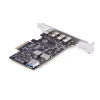 StarTech.com 5-poorts USB PCIe-kaart, USB 3.2 10 Gbit/s, PCI Express-kaart met 4x USB-C-aansluitingen, 1x interne USB-A-aansluiting, USB PCIe-controllerkaart, Windows/macOS/Linux