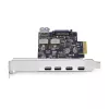 StarTech.com 5-poorts USB PCIe-kaart, USB 3.2 10 Gbit/s, PCI Express-kaart met 4x USB-C-aansluitingen, 1x interne USB-A-aansluiting, USB PCIe-controllerkaart, Windows/macOS/Linux