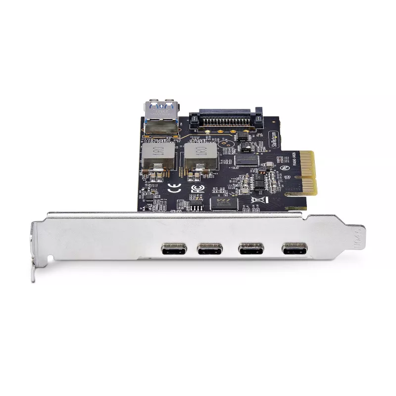 StarTech.com 5-poorts USB PCIe-kaart, USB 3.2 10 Gbit/s, PCI Express-kaart met 4x USB-C-aansluitingen, 1x interne USB-A-aansluiting, USB PCIe-controllerkaart, Windows/macOS/Linux