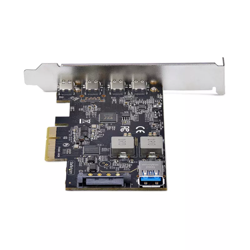StarTech.com 5-poorts USB PCIe-kaart, USB 3.2 10 Gbit/s, PCI Express-kaart met 4x USB-C-aansluitingen, 1x interne USB-A-aansluiting, USB PCIe-controllerkaart, Windows/macOS/Linux