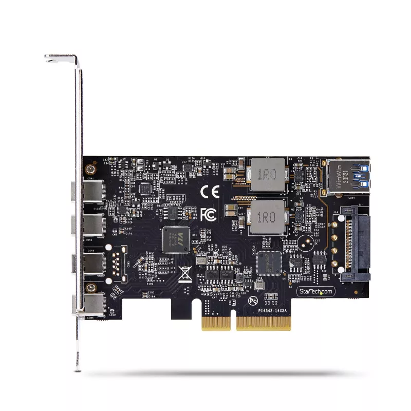 StarTech.com 5-poorts USB PCIe-kaart, USB 3.2 10 Gbit/s, PCI Express-kaart met 4x USB-C-aansluitingen, 1x interne USB-A-aansluiting, USB PCIe-controllerkaart, Windows/macOS/Linux