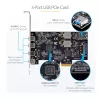 StarTech.com 5-poorts USB PCIe-kaart, USB 3.2 10 Gbit/s, PCI Express-kaart met 4x USB-C-aansluitingen, 1x interne USB-A-aansluiting, USB PCIe-controllerkaart, Windows/macOS/Linux