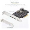 StarTech.com 5-poorts USB PCIe-kaart, USB 3.2 10 Gbit/s, PCI Express-kaart met 4x USB-C-aansluitingen, 1x interne USB-A-aansluiting, USB PCIe-controllerkaart, Windows/macOS/Linux