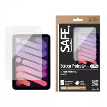 PanzerGlass SAFE. by ® beeldschermfolie iPad Mini 8,3 inch (2021, 2024) | Ultra-Wide Fit