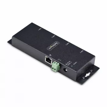 StarTech.com 4-poorts serieel naar Ethernet-adapter, IP seriële apparaatserver voor externe RS232-apparaten, wand-/DIN-railmonteerbaar, metalen behuizing, RJ45 LAN naar DB9 serieel-converter