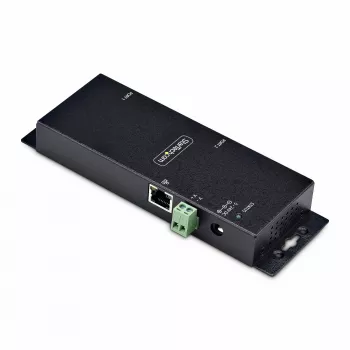 StarTech.com 2-poorts serieel naar Ethernet-adapter, IP seriële apparaatserver voor externe RS232-apparaten, wand-/DIN-railmonteerbaar, metalen behuizing, RJ45 LAN naar DB9 serieel-converter