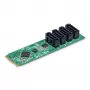 StarTech.com 4-poorts M.2-naar-SATA-adapterkaart, M.2 PCIe 3.0-naar-SATA-harde schijf-/SSD-uitbreidingskaart, ASM1064-chipset, M.2 NVMe naar 4x HDD/SSD voor Windows/macOS/Linux