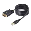 StarTech.com 2m USB-naar-seriële adapterkabel, COM-behoud, verwisselbare schroeven/moeren, USB-A naar DB9 RS232, FTDI IC, ESD-bescherming, Windows/macOS/Linux