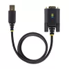 StarTech.com 2m USB-naar-seriële adapterkabel, COM-behoud, verwisselbare schroeven/moeren, USB-A naar DB9 RS232, FTDI IC, ESD-bescherming, Windows/macOS/Linux