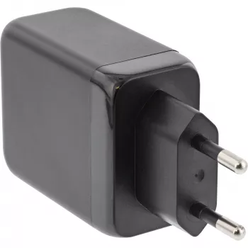 InLine USB PD-voeding, GaN-oplader, 3-poorts, Dual USB-C + USB-A, 65W